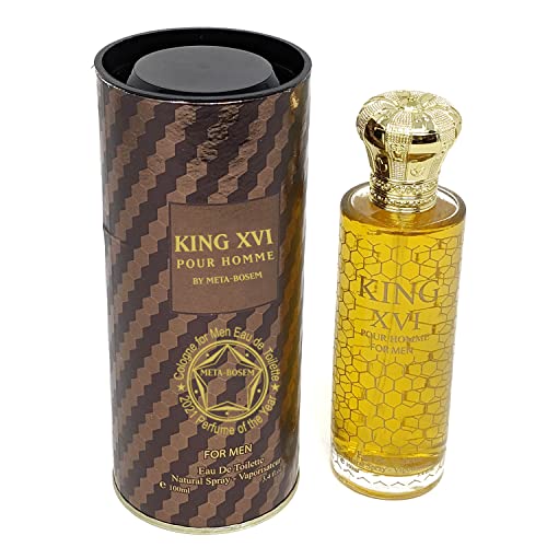 Meta-Bosem King Xvi, Cologne For Men Eau De Toilette Natural Spray | Vanilla And Woody Accords | Elegant And Woody Fragrance, For All Skin Types | Casual And Formal Wear, 3.4 Fluid Ounce/100 Ml #TOP17