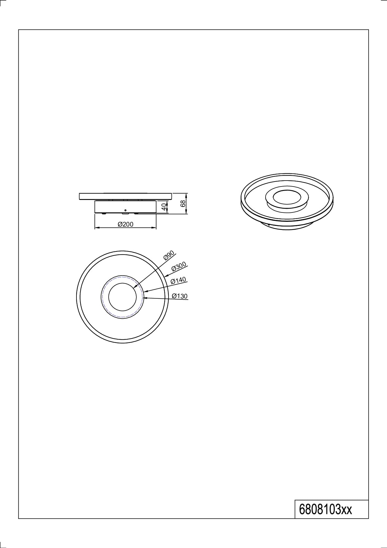 Trio Leuchten LED Badezimmer Deckenleuchte Ascari 680810306, Metall Chrom, inkl. 28 Watt LED, Switch Dimmer