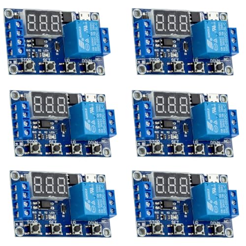 Module de relais de minuterie programmable CC 6-30V Lot de 6 pièces avec écran LCD