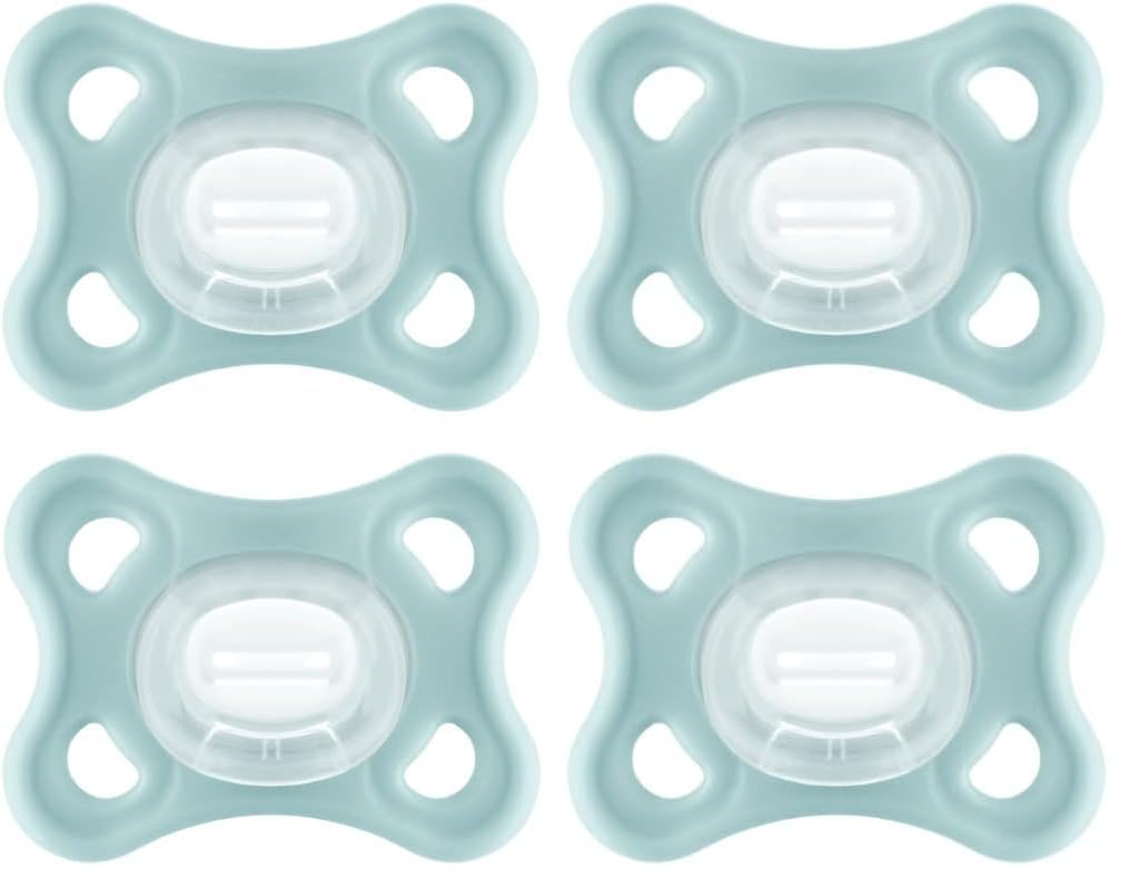 MAM Comfort Schnuller im 2er Set, 100% Silikon, mit Schnullerbox, 2-6 Monate, Neutral (Packung mit 2)