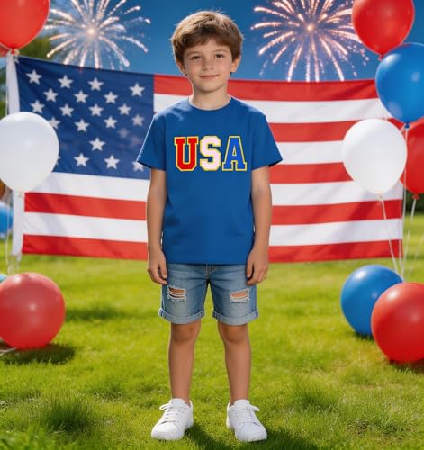 Grils Boys 4th of July Shirt USA Shirt American Flag Shirt Fourth of July Shirts Independence Day Patriotic Tees Tops — view 3