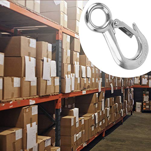 UKCOCO 0. Gancho de Carga de AÃ§o InoxidÃ¡vel 2T Gancho de Levantamento Forjado de Olhal Redondo Gan