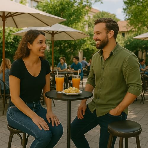 ERFEI Bar Table 15.75inch Small Round Top Adjustable Height 22.64-33.46in Multifunctional Side Table for Pub Bar Dining Bistro Cafe by ERFEI - Image 4