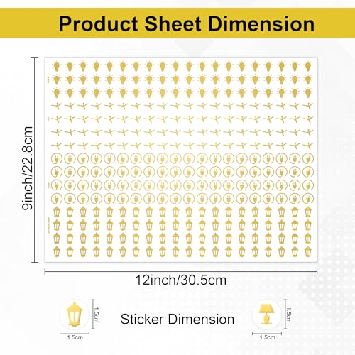 Image of GLUN Vinyl 600 Decorative Switch Board Button Self Adhesive Stickers for Wall,Plastic Surface,Metal,27 Icons for Fan,Light,Fridge,AC - 3-in-1 Gold,Golden Glow for Switch Board Decoration,30 x 23 cm
