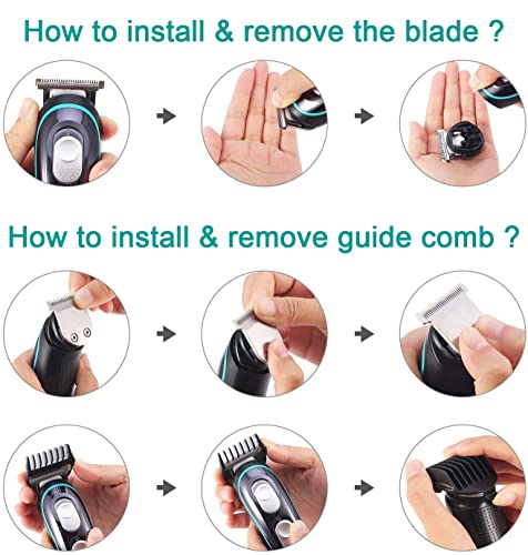 VGR Store VGR Professional Rechargeable Beard Trimmer Kit with Guide - Image 7