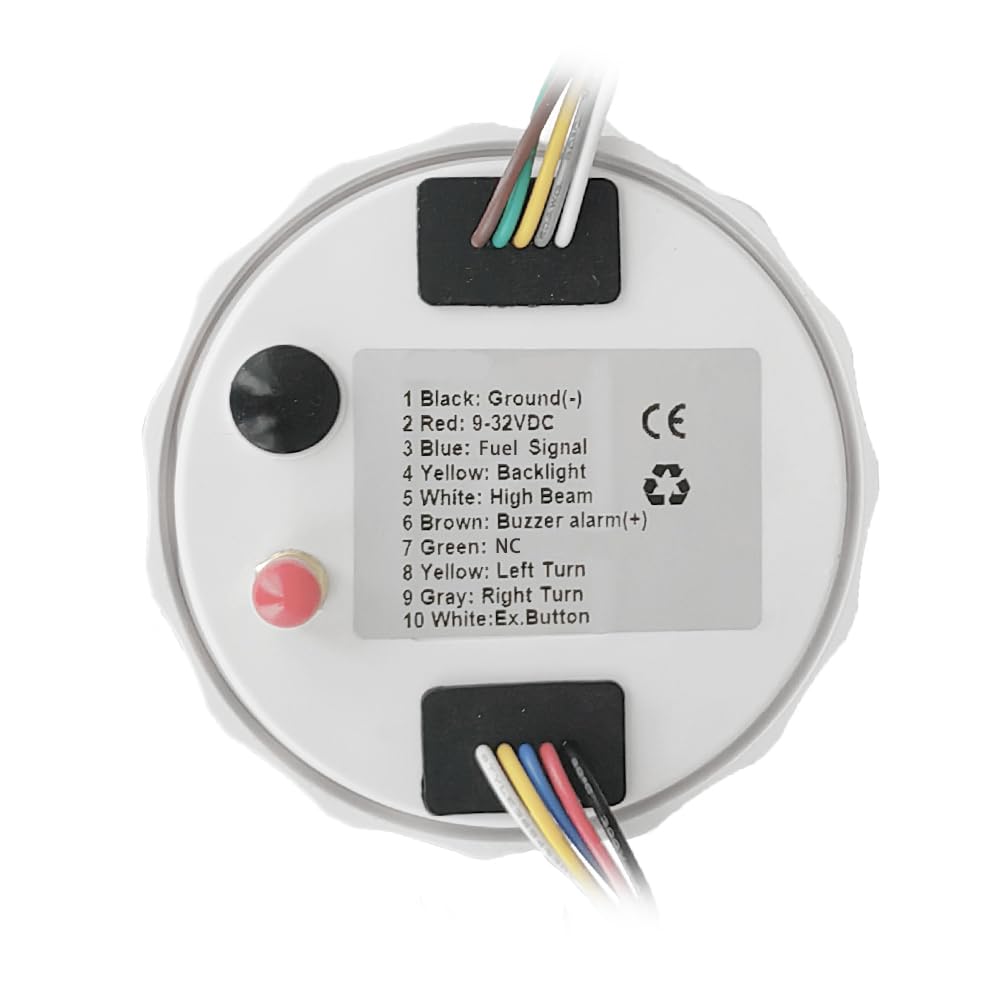 ELING Tachimetro GPS 85 mm 3 in 1 Tachimetro GPS 120 km/h con voltmetro livello carburante con retroilluminazione a 7 colori per camion furgoni