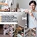 French Fridge Locks for Kids, 1 Pack Baby Safety Refrigerator Lock, Pet/Child Proof Freezer Latch, Cabinet Cupboard Lock with 3M Adhesive, Tool-Free, Drill-Free Install (Pearl White)