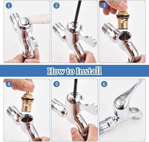 2 Stück Wasserhahn Ventiloberteil 1/2 Zoll, Universal Ventil Oberteil für Zweigriff Armaturen und Ventile Wasserhahn Kartusche Messing für Bad und Küche