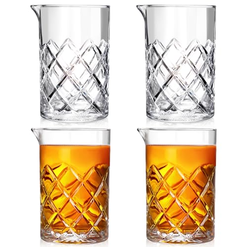 4 Pcs 24 oz Cocktail Mixing Glass Set