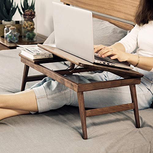 Table pliante en bois massif marron, petite table de travail - 3
