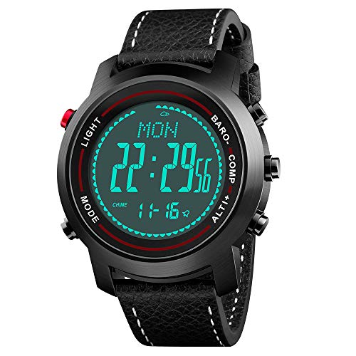 Men Digital Sports Watches with Compass Pedometer Altimeter Barometer Military Waterproof Wristwatch