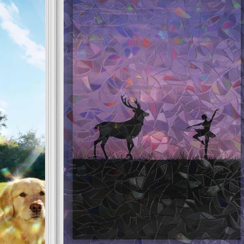 Vinilo Decorativo para Ventanas Purple Ombre 19.6x39.3 pulg miniatura 1