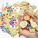 Binlava 250 Stück Piraten Goldmünzen Set, 50 Goldmünzen Kinder und 200 Edelsteine für Piratenschatz, Goldtaler Schatzsuche, Schatztruhe Kinder, Schatzkiste Kindergeburtstag, Mitgebsel und Piratenparty