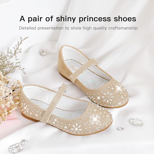 Furdeour Toddler Girls Flats Shoes Size 9 Pageant Party Wedding Flower Girls Formal thumb #2