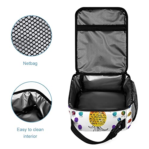 Seimiydf Pineapples Reusable Lunch Bag For Boys, Girls, Men, Women, Insulated Portable Lunch Box Leakproof Cooler Tote Bag For School Office Work Picnic Beach #TOP3