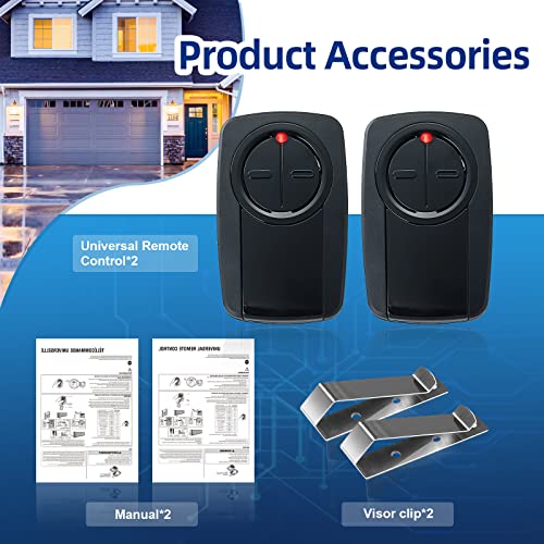 Klik3U-Bk Klik5U-Bk2 Klik1U Clicker Universal Remote For Chamberlain Garage Door Openers (2 Pack) #TOP1