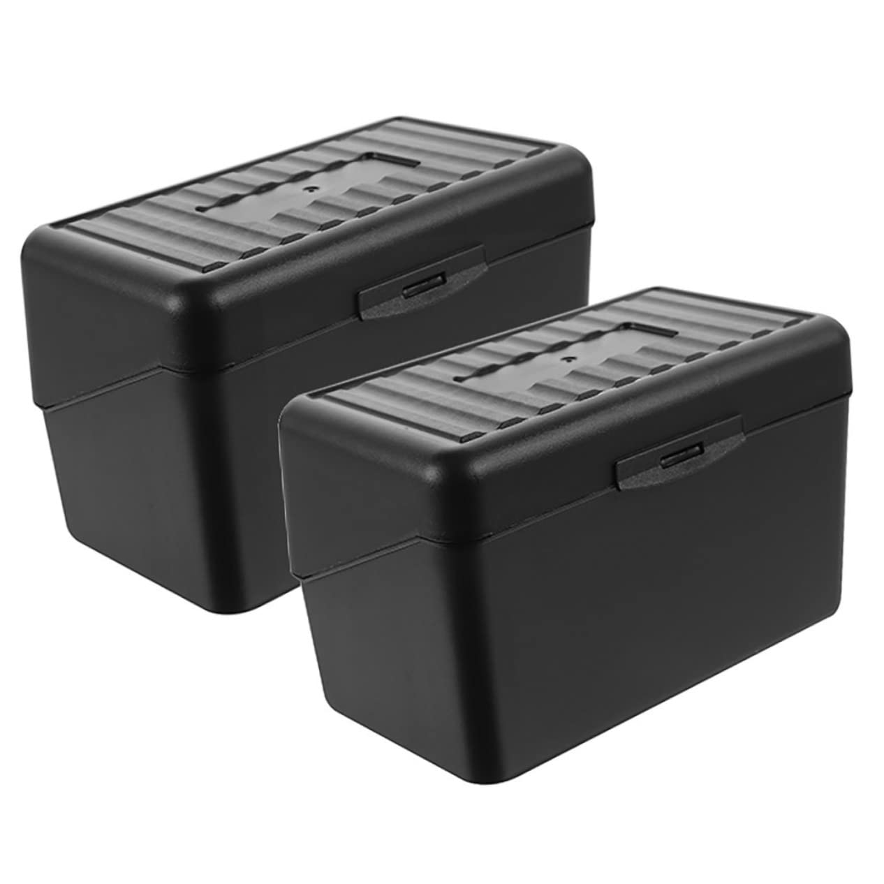 Uonlytech 2 Set Scatola Di Stoccaggio Dei Biglietti Da Visita Indice Astuccio Contenitori Porta Tessere Per Ufficio Titolare Del Biglietto Da Visita Pp Nero 2 Pezzi * 2