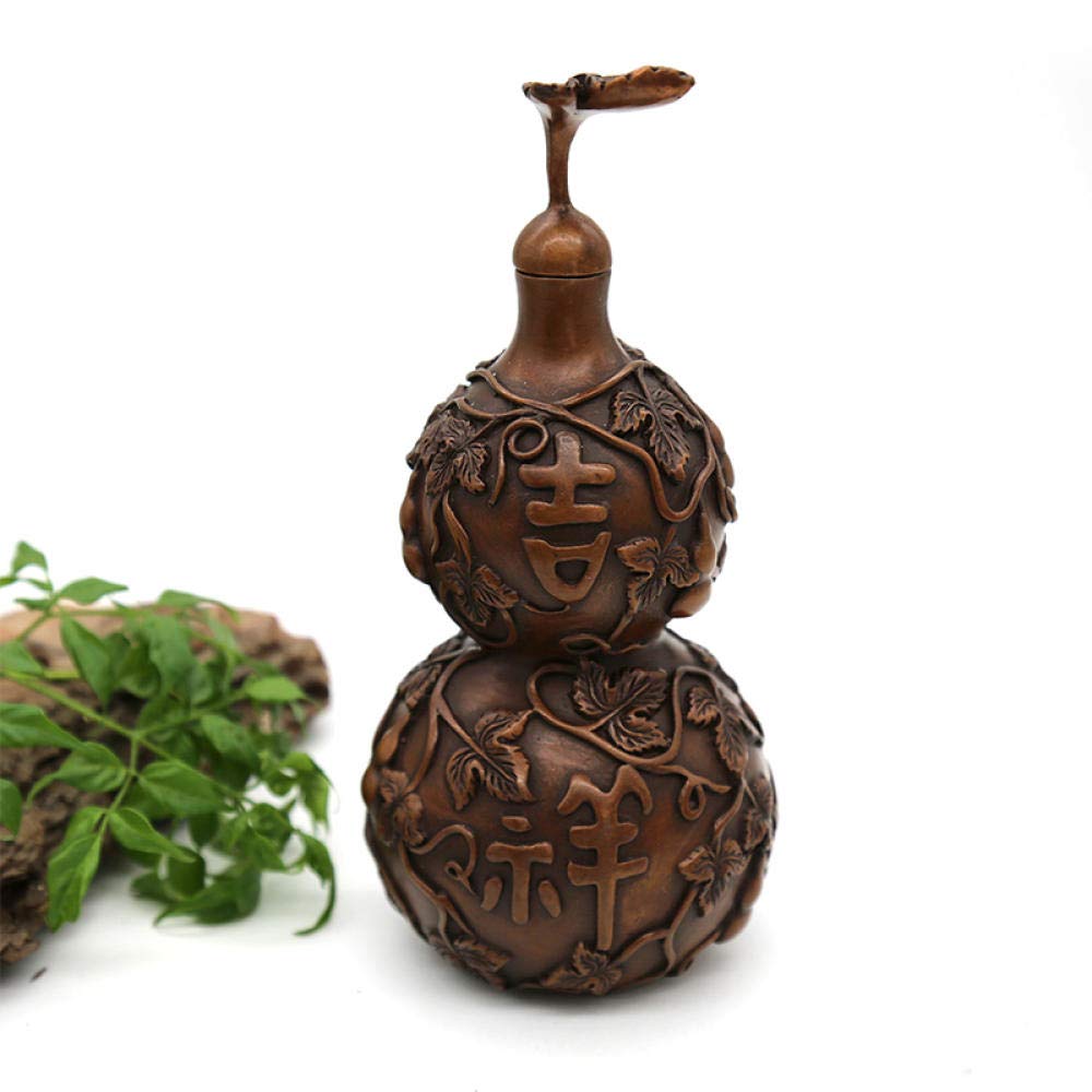 Décor d'étagère de statue en gourde de cuivre, un cadeau artisanal mémorable