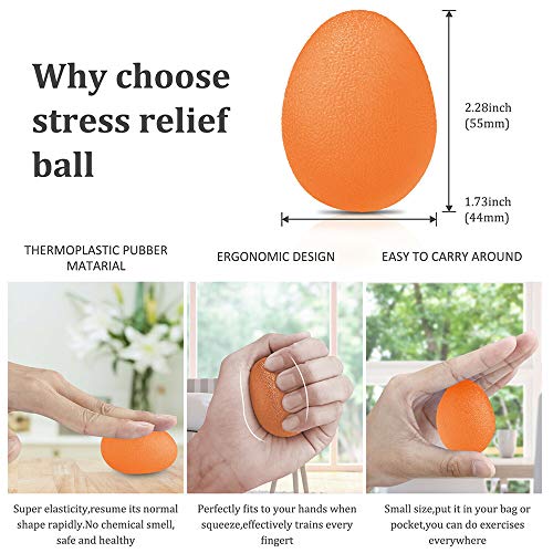 Grip Ball, Andoer Terapia com as mãos Exercício com os dedos Bola de aperto E-gg Forma Força Formado