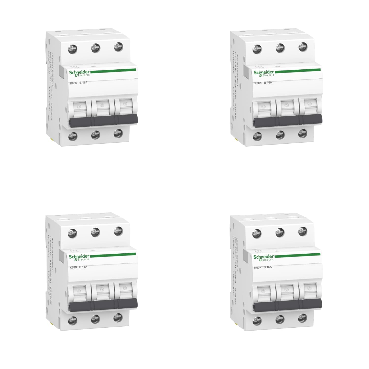 Schneider Electric Leitungsschutzschalter Acti9 K60N, 3-polig, 16A, B-Charakteristik, 6kA, Artikelnummer A9K01316