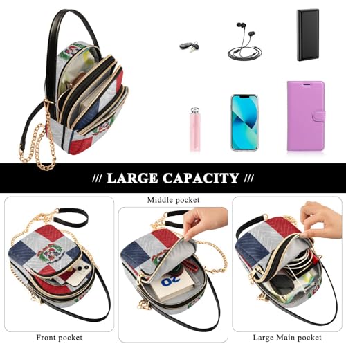 Image of Patriot Flag Cell Phone Purse Crossbody Handbag Durable Shoulder Bag Sturdy Travel Pouch