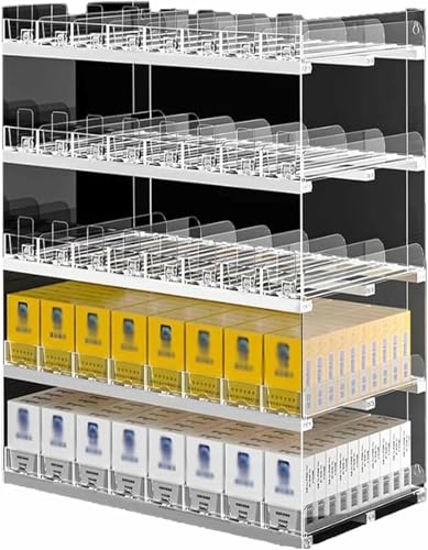 Étagères de présentation pour magasin pour ranger les paquets avec poussoir automatique