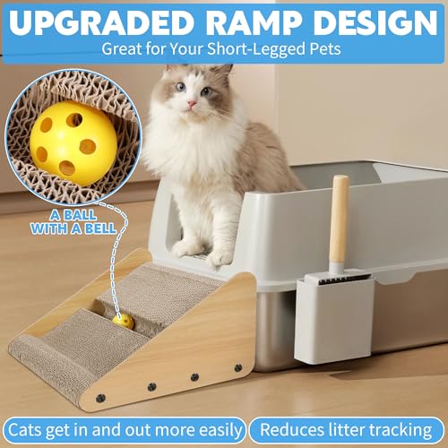 Rampilla para caja de arena para gatos y gatitos miniatura 3