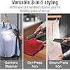 CHI SteamPress 3-in-1 Handheld Garment Steamer & Clamping Steam Iron, No Ironing Board Needed, 200ml Water Tank, 9 Minutes of Steaming, 25 Second Fast Heat-Up, 1500 Watts, 10 Cord, Black (11600)