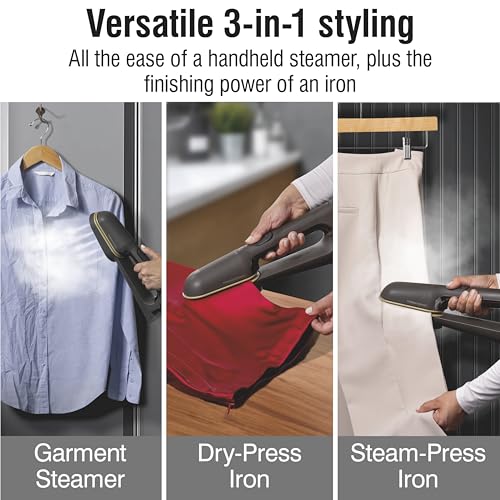 Image of CHI SteamPress 3-in-1 Handheld Garment Steamer & Press Iron for Clothes