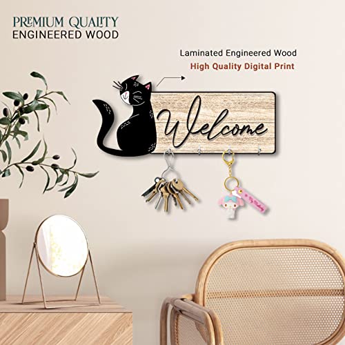 Image of kotart Unique Stylish Modern Wooden Key Holder for Home Decor Living Room Office with Stylish Key Organizer | Designer Wall Decor | Wall Art Decorative Items | Wall Decoration (Hanging 3)