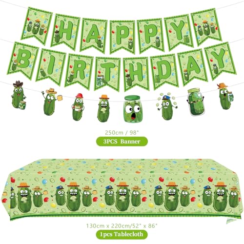 Bannière et tasses anniversaire cornichon au design insolite