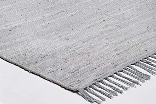Theko Happy Cotton Rug 100% Cotton 650_Grey Rectangular 90 x 160 cm, 90 x 160 cm (Rectangular) - Image 3