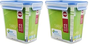 Emsa Clip & Close Frischhaltedosen 1,5L 2er-Set Blau
