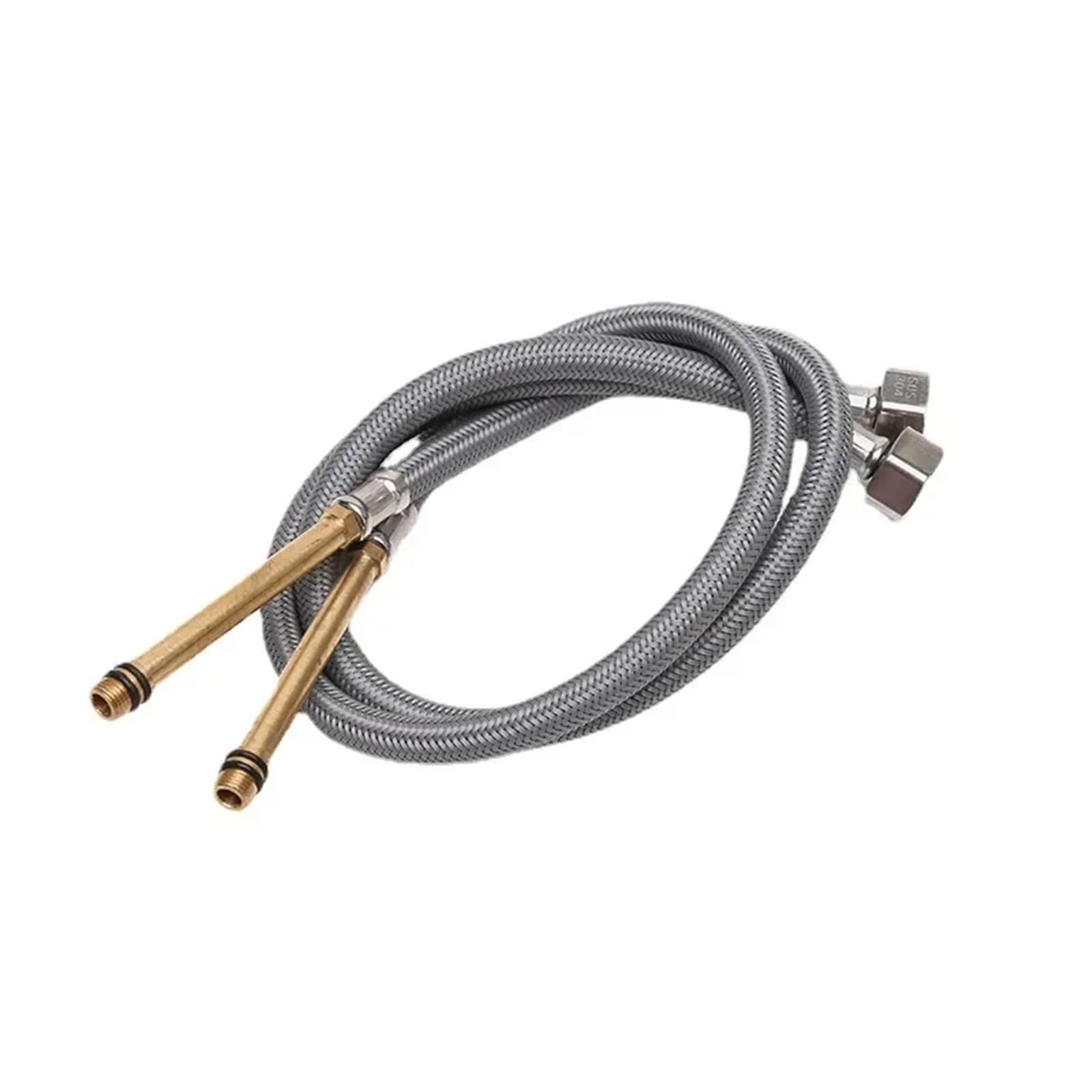 Shower Hose 2Pc 304 Stainless Steel Knitting Flexible Shower Hose Extended Nozzle Extension Plumbing Pipe Pulling Tube Bathroom Accessories(50cm)