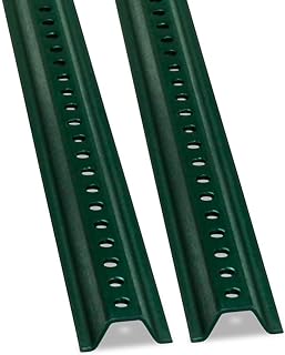 SmartSign - K-153-8M-2 U-Channel Sign Post, Medium Weight | 8' Tall Baked Enamel Steel Post - Pack of 2