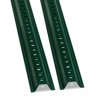 SmartSign - K-153-8M-2 U-Channel Sign Post, Medium Weight | 8 Tall Baked Enamel Steel Post - Pack of 2