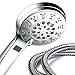 Hotel Spa 3 Colors LED Hand Shower with Temperature Display, Chrome, 4.25"