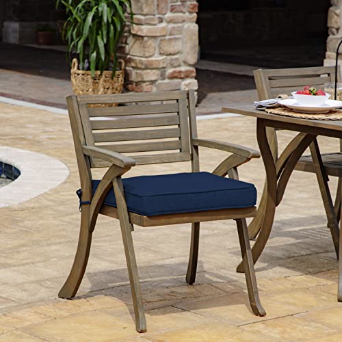 Arden Selections Profoam Essentials 20 X 20 X 3.5 Inch Outdoor Dining Chair Cushion, Sapphire Blue Leala #TOP1