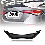 Rolling Gears Trunk Spoiler Compatible with 2020-2025 Nissan Sentra Rear Spoiler, Carbon Fiber Look R Type Spoiler Wing Exterior Body Kit