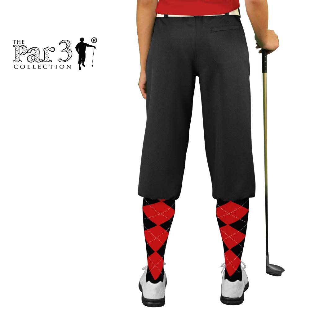 Golf Knickers Black Womens 'Par 3' - Microfiber - Size 10