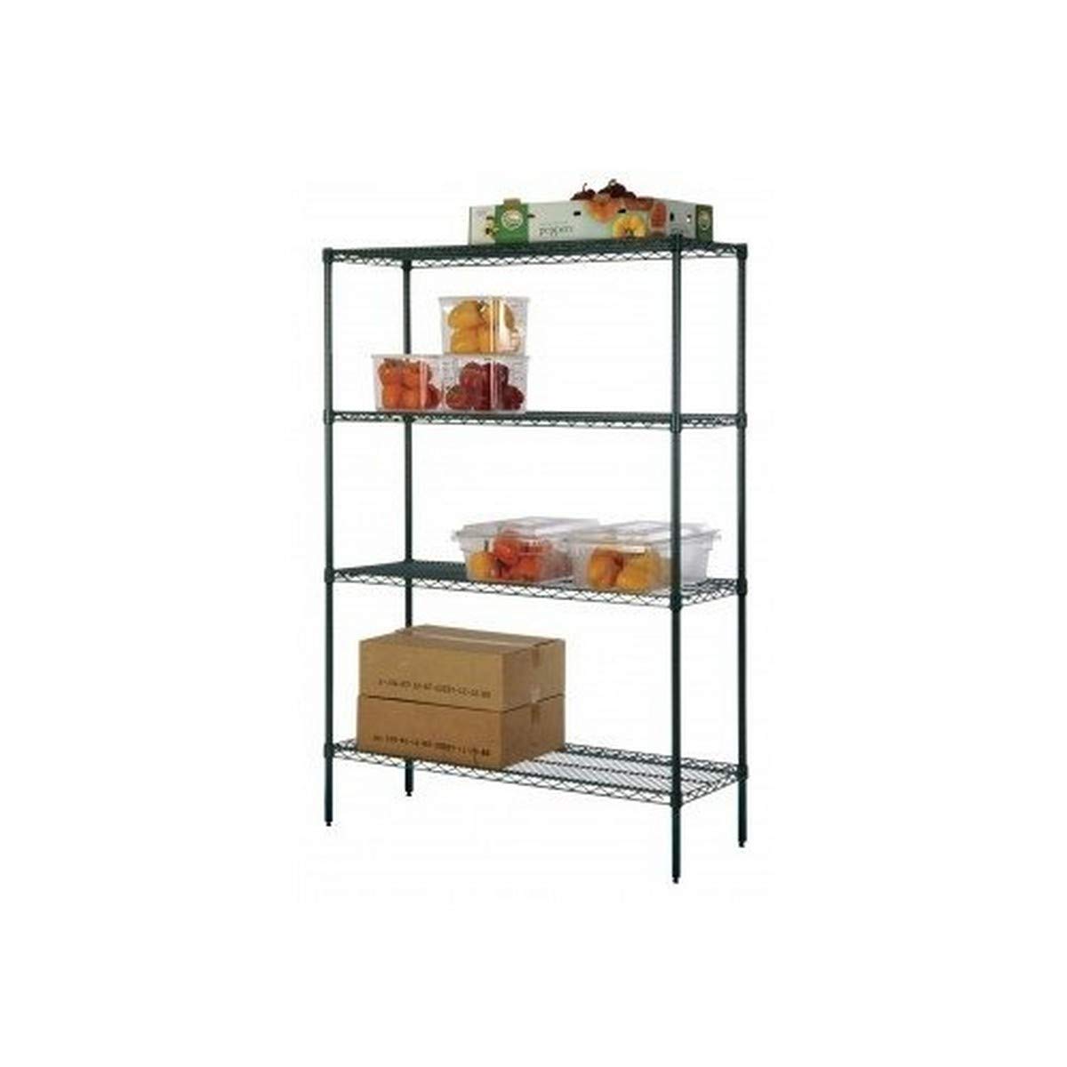 Green Epoxy Coated Wire Shelf by Focus Foodservice – Zinc, Green, Model FF1236GN