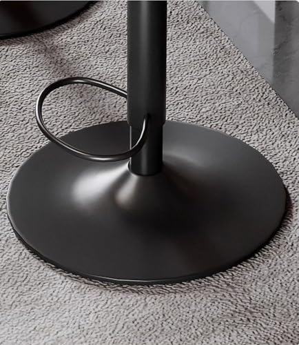 Tabourets de bar pivotants 360° réglables 60-80 cm avec base noire | Lot de 2