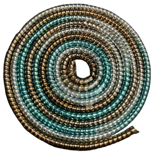 Image of Spiral Cable Protector, 150cm Plastic Cord Organizer for Charging Cables, Headphone and Charger Wire Protection Cover, Universal Device Compatible (Brown-Silver-Light Blue)