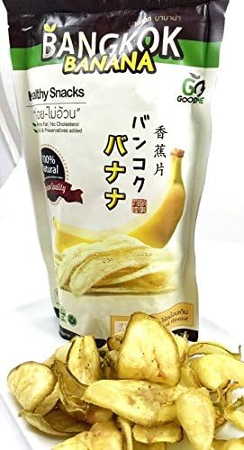 BANGKOK BANANA , CRISPY BANANA CHIPS, HEALTHY AND PREMIUM SNACK WITH 0% TRANS FAT , 2 OZ.x 3 PCS.