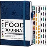 Clever Fox Food Journal Pocket - Daily Food Diary, Meal Planner to Track Calories & Nutrients, Weight Loss Tracker Notebook, 4x5.5” (Mystic Blue)