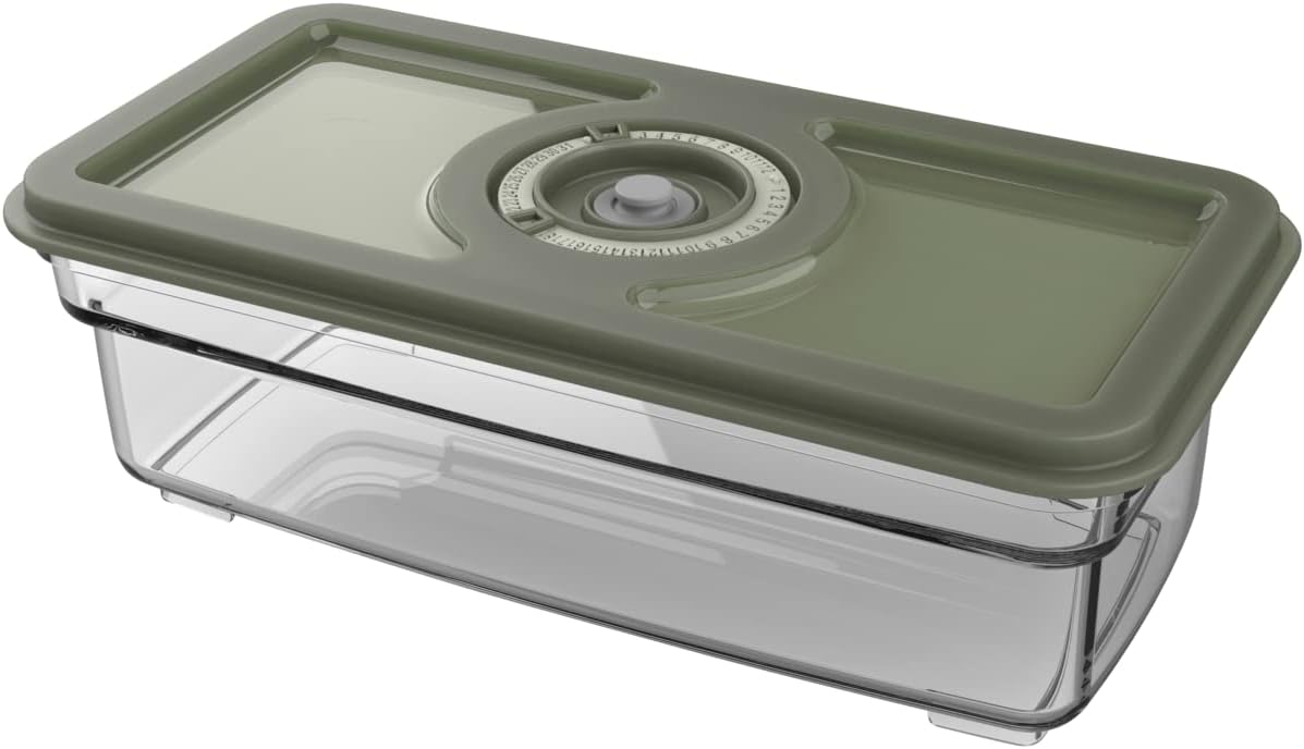 AEG AVFK1+ Fresh Kit+ Vacuum Sealer (Hand Vacuum Pump, 3 Airtight Vacuum Containers with Date Function, Fast Vacuum Food, Preservation of Nutrients, Design, Sustainable, Grey)