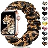 Neuestes Design: Das einzigartige Scrunchie-Gummiband kompatibel mit Apple watch Armband ist ein sehr süßer Look. Keine Schnalle, einfach an- oder auszuziehen. Personalisieren Sie Ihre iWatch mit verschiedenen niedlichen Musterbändern im täglichen Leben