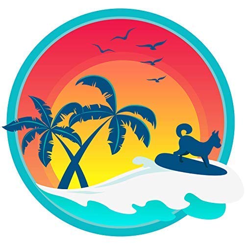 Puplid Trucker Hats For Dogs (Medium) Premium Stylish Sun Protection For The Modern Dog - Adjustable For Secure Comfortable Fit On Active Dogs (Red, Surfer Dog) #TOP4