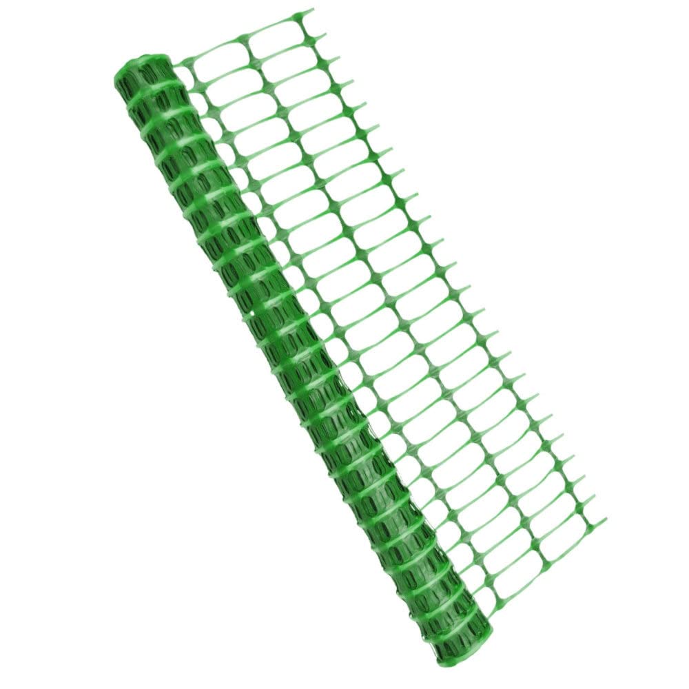 True Products Green 1M X 25M Plastic Barrier Mesh Temporary Fence Safety Garden Fencing 80Gsm