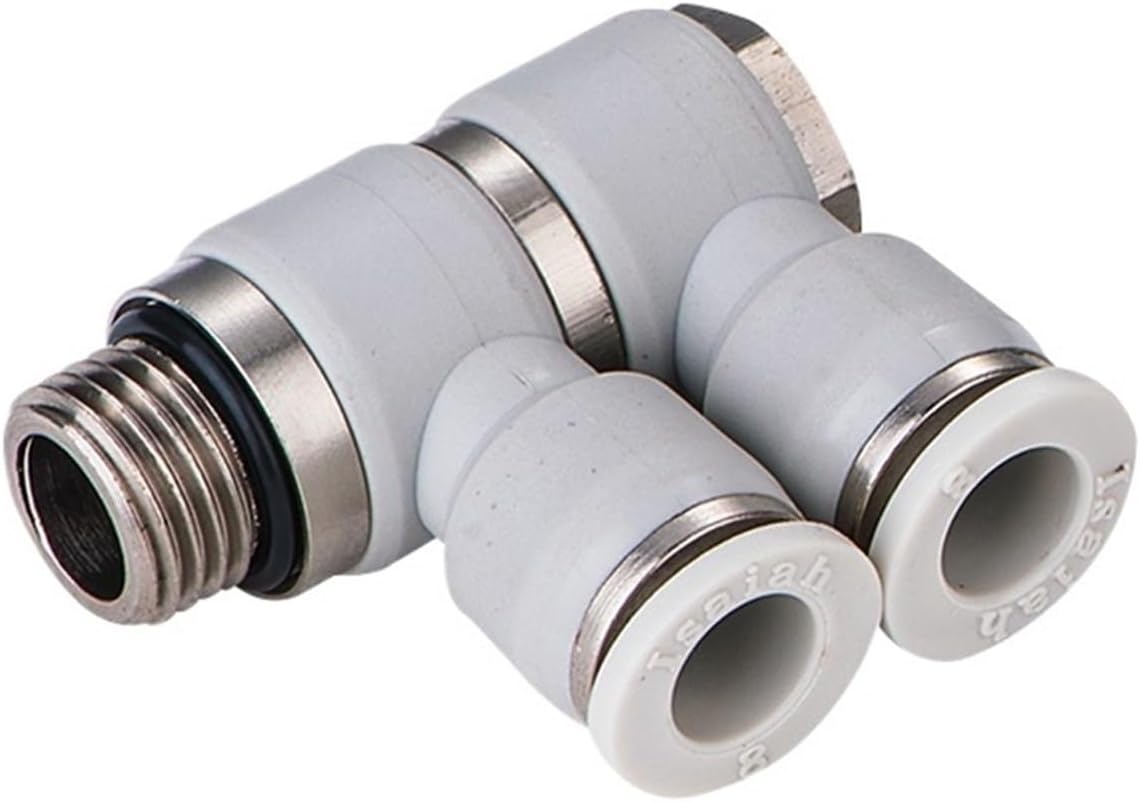 10Pcs/Lot PHT 2 1/2 Universal 360 Swivel Air Hose Connector Pneumatic Double Banjo Fittings Rotate Fitting(PHT2-6-04 6mm 1-2,NPT Connect Us)